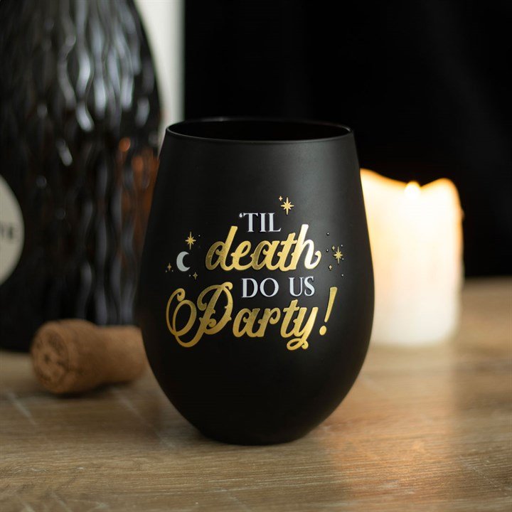 Til Death Do Us Party Stemless Wine Glass - Scents & Gifts UK