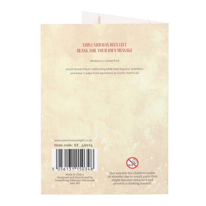 Toadstool Charm Necklace Card - Scents & Gifts UK