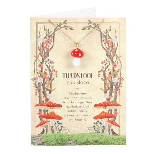 Toadstool Charm Necklace Card - Scents & Gifts UK