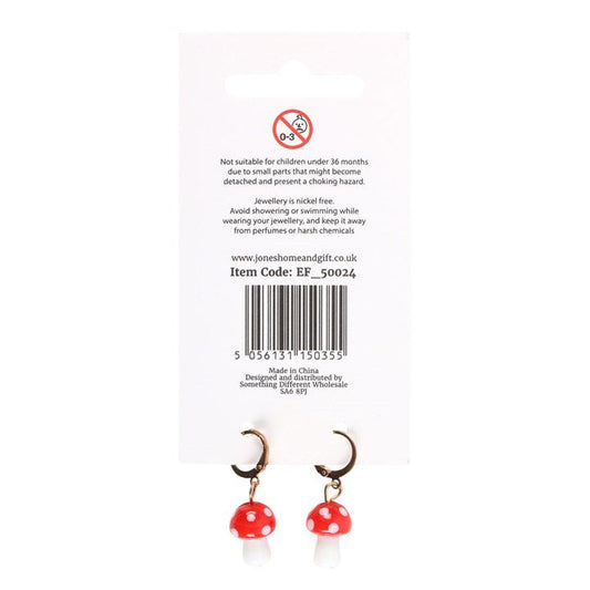 Toadstool Dangle Earrings - Scents & Gifts UK