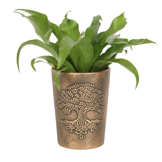 Tree of Life Bronze Terracotta Plant Pot by Lisa Parker - Scents & Gifts UK