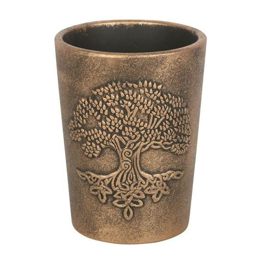 Tree of Life Bronze Terracotta Plant Pot by Lisa Parker - Scents & Gifts UK