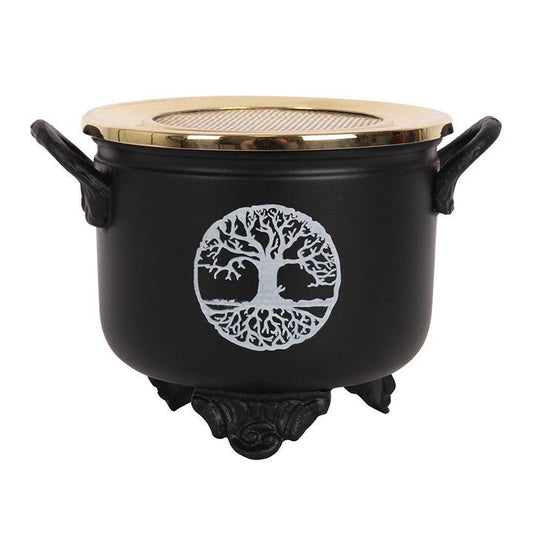 Tree of Life Cauldron Resin Incense Burner - Scents & Gifts UK