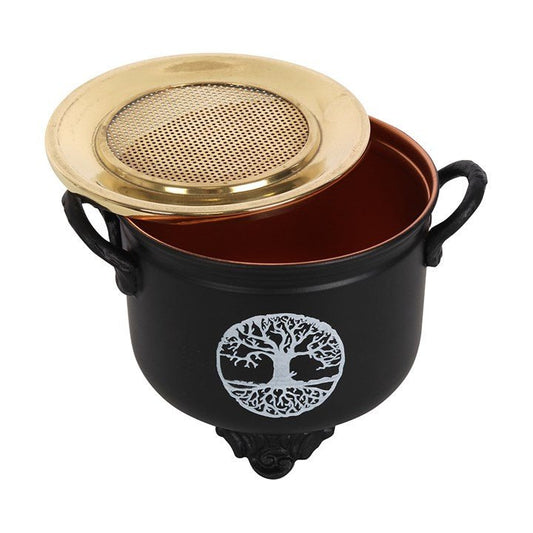 Tree of Life Cauldron Resin Incense Burner - Scents & Gifts UK