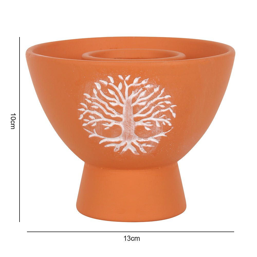 Tree of Life Terracotta Smudge Bowl - Scents & Gifts UK