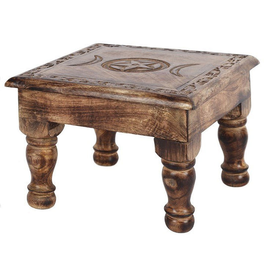 Triple Moon Altar Table with Detailed Border - Scents & Gifts UK