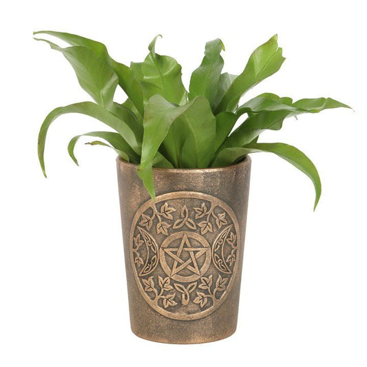 Triple Moon Bronze Terracotta Plant Pot by Lisa Parker - Scents & Gifts UK