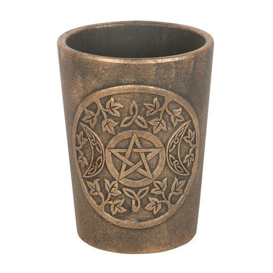 Triple Moon Bronze Terracotta Plant Pot by Lisa Parker - Scents & Gifts UK