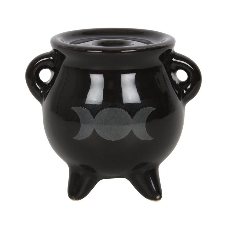 Triple Moon Cauldron Ceramic Incense Holder - Scents & Gifts UK