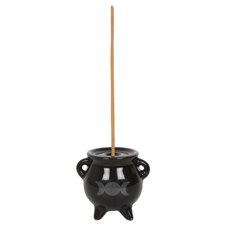 Triple Moon Cauldron Ceramic Incense Holder - Scents & Gifts UK
