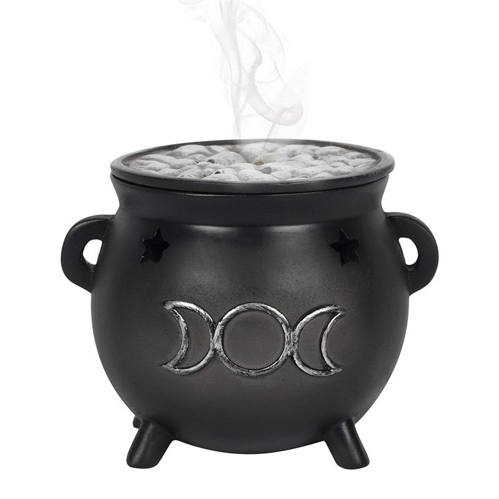 Triple Moon Cauldron Incense Cone Holder - Scents & Gifts UK