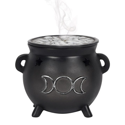Triple Moon Cauldron Incense Cone Holder - Scents & Gifts UK