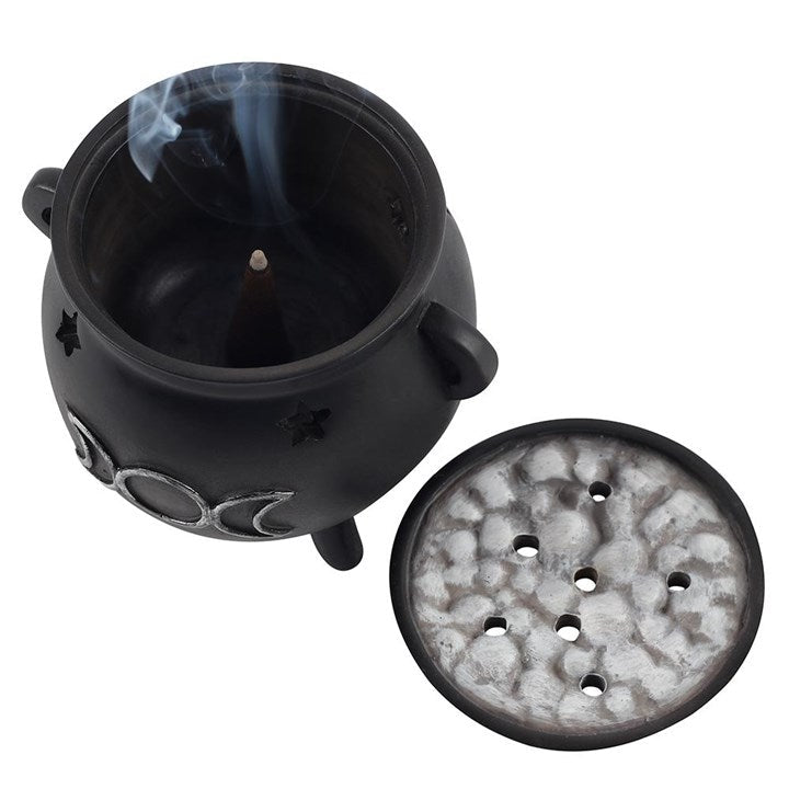 Triple Moon Cauldron Incense Cone Holder - Scents & Gifts UK