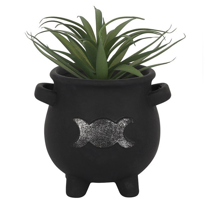 Triple Moon Cauldron Terracotta Plant Pot - Scents & Gifts UK