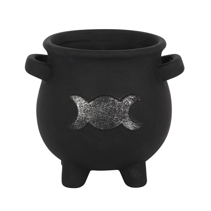 Triple Moon Cauldron Terracotta Plant Pot - Scents & Gifts UK