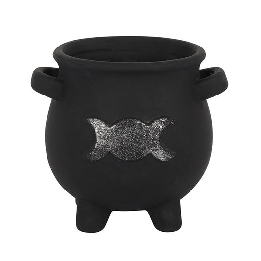 Triple Moon Cauldron Terracotta Plant Pot - Scents & Gifts UK