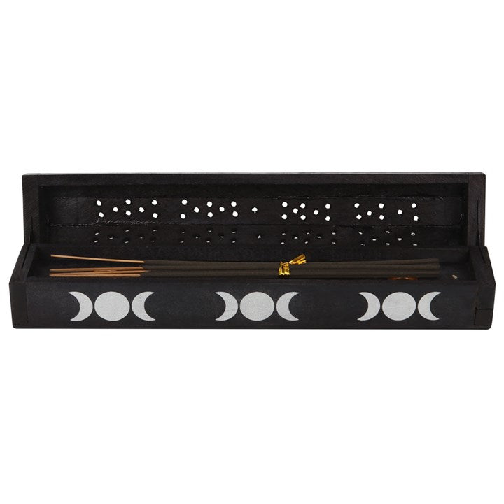 Triple Moon Wooden Sage Incense Box Set - Scents & Gifts UK