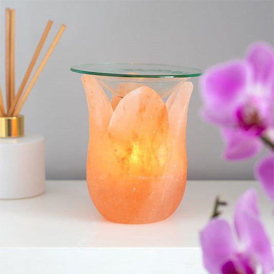 Tulip Shaped Himalayan Salt Oil Burner - Scents & Gifts UK