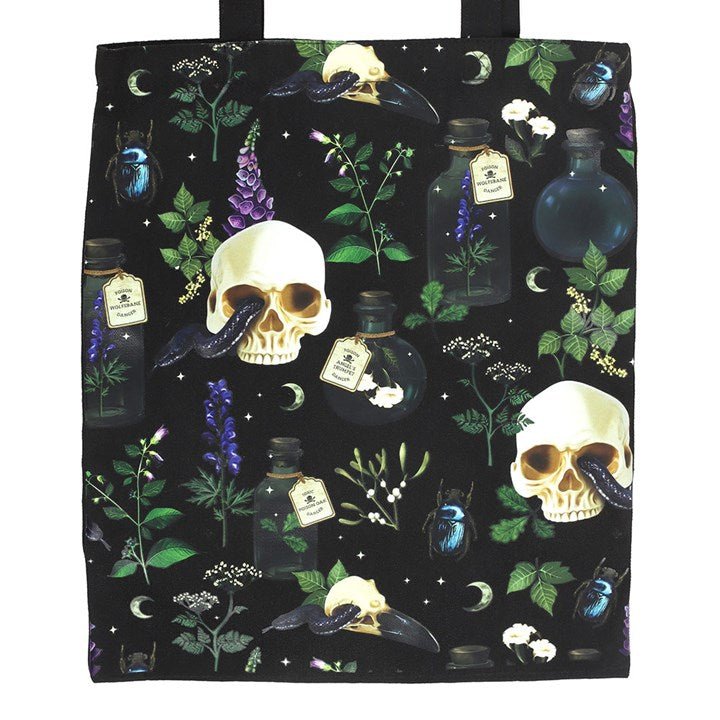 Venom & Vines Print Polycotton Tote Bag - Scents & Gifts UK