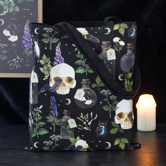 Venom & Vines Print Polycotton Tote Bag - Scents & Gifts UK
