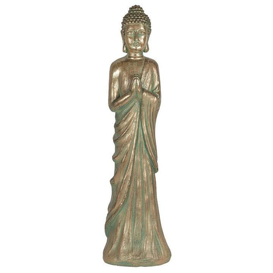 Verdigris Effect 81cm Standing Garden Buddha - Scents & Gifts UK