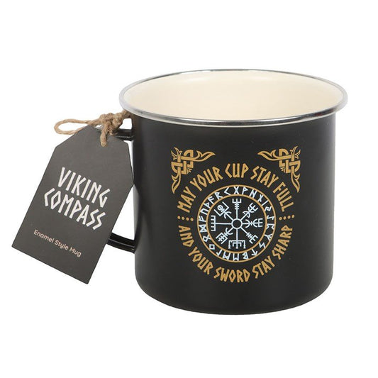 Viking Compass Enamel Mug - Scents & Gifts UK