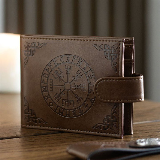 Viking Compass Faux Leather Wallet - Scents & Gifts UK