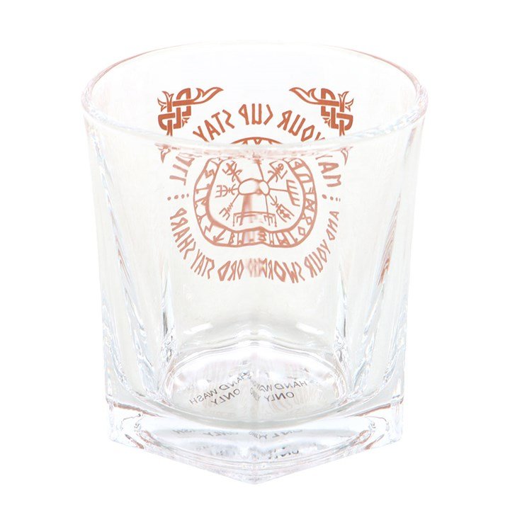 Viking Compass Lowball Drinking Glass with Coaster - Scents & Gifts UK