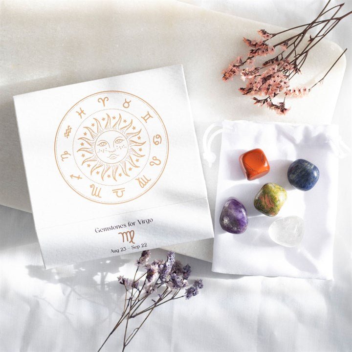 Virgo Crystal Tumblestone Set - Scents & Gifts UK
