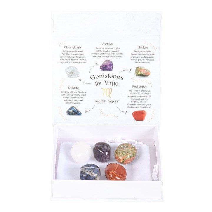 Virgo Crystal Tumblestone Set - Scents & Gifts UK