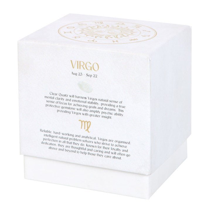 Virgo Sandalwood & Patchouli Gemstone Zodiac Candle - Scents & Gifts UK