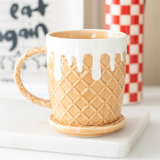Waffle Mug and Coaster Set - Scents & Gifts UK