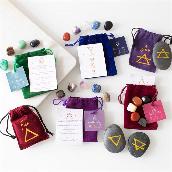 Water Element Tumble Gemstone Set - Scents & Gifts UK