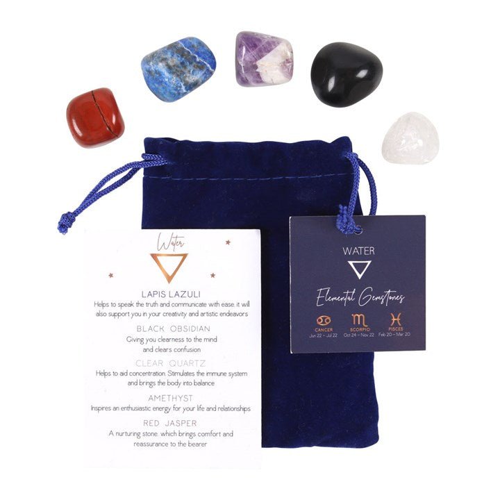 Water Element Tumble Gemstone Set - Scents & Gifts UK