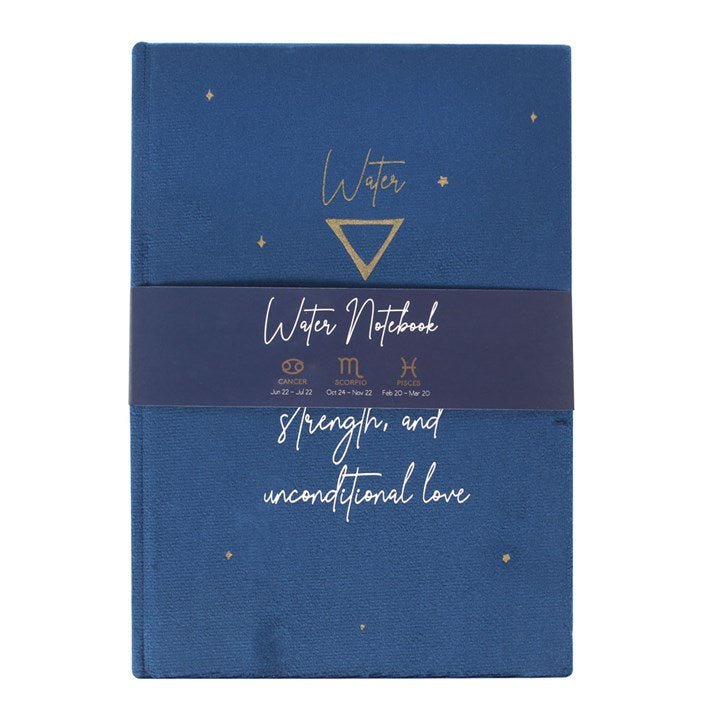 Water Element Velvet A5 Notebook - Scents & Gifts UK