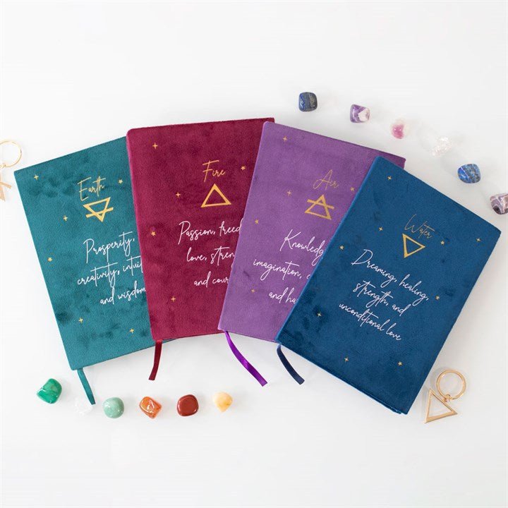 Water Element Velvet A5 Notebook - Scents & Gifts UK