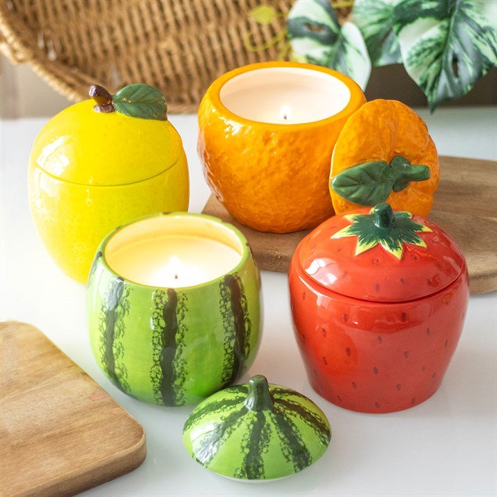 Watermelon Shaped Candle Jar - Scents & Gifts UK