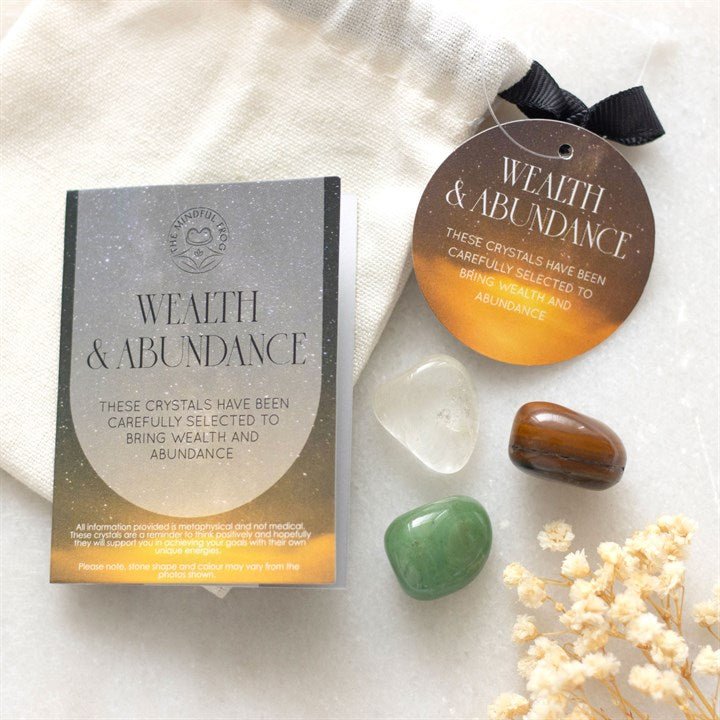 Wealth & Abundance Healing Crystal Set - Scents & Gifts UK