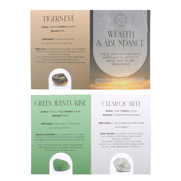 Wealth & Abundance Healing Crystal Set - Scents & Gifts UK