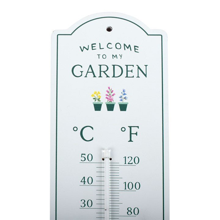 Welcome to My Garden Wall Thermometer - Scents & Gifts UK