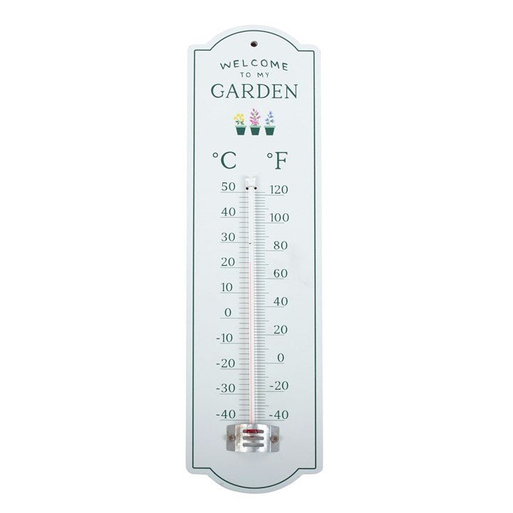 Welcome to My Garden Wall Thermometer - Scents & Gifts UK