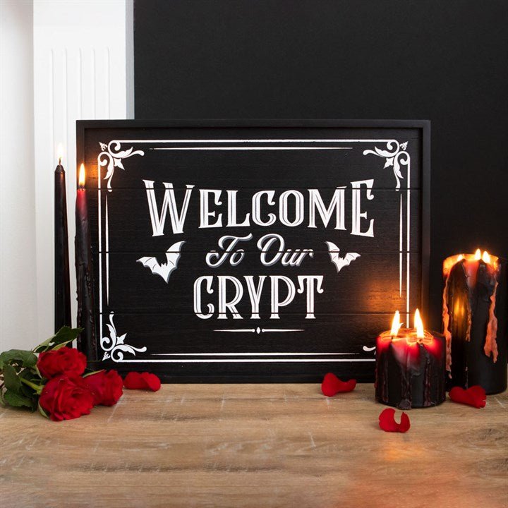 Welcome To Our Crypt Wall Plaque - Scents & Gifts UK