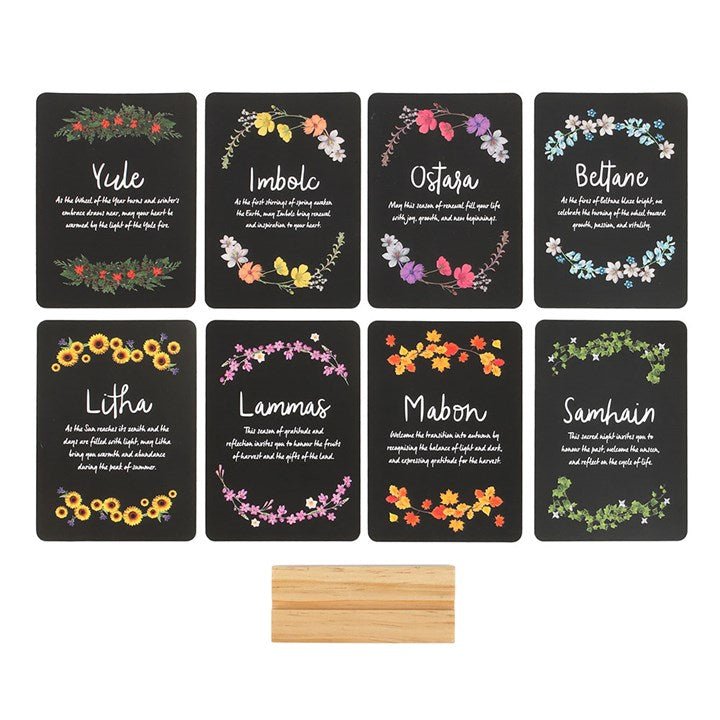 Wheel of the Year Altar Cards with Stand - Scents & Gifts UK