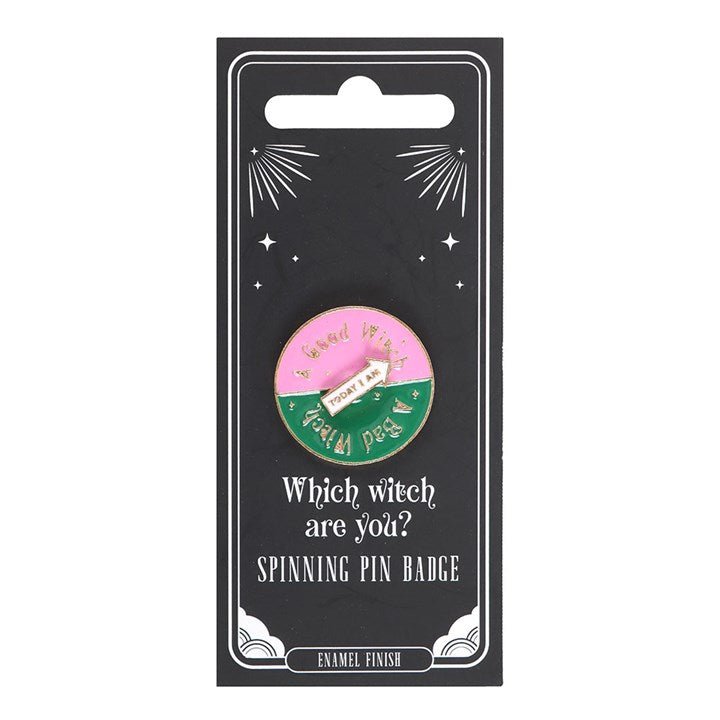 Which Witch Are You Spinning Pin Badge - Scents & Gifts UK