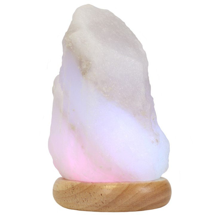 White Colour Changing USB Salt Lamp - Scents & Gifts UK