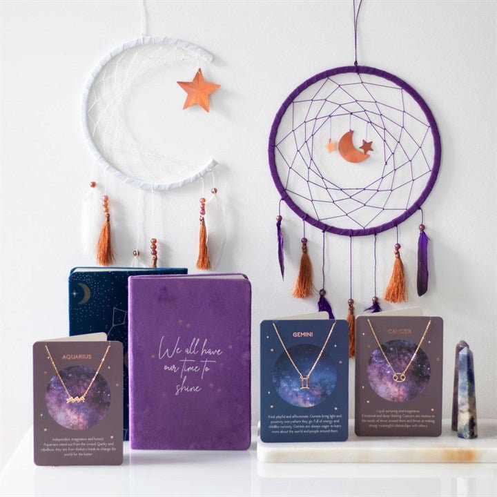 White Crescent Moon Dreamcatcher - Scents & Gifts UK