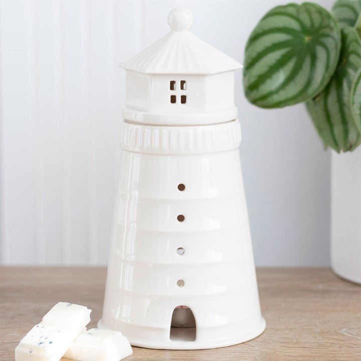 White Lighthouse Oil Burner - Scents & Gifts UK