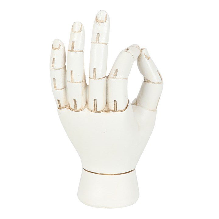 White Palmistry Hand Ornament - Scents & Gifts UK
