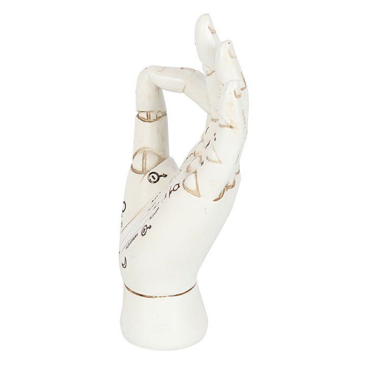 White Palmistry Hand Ornament - Scents & Gifts UK