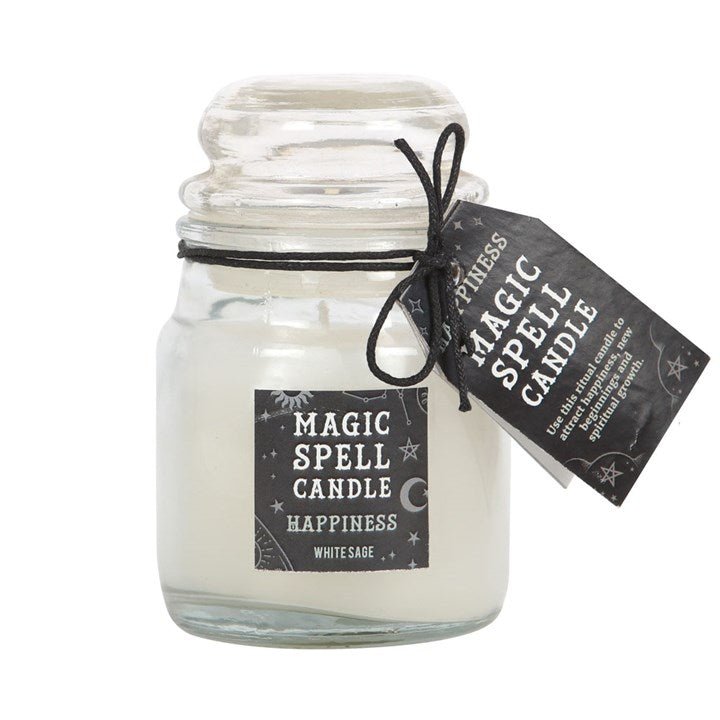 White Sage 'Happiness' Spell Candle Jar - Scents & Gifts UK